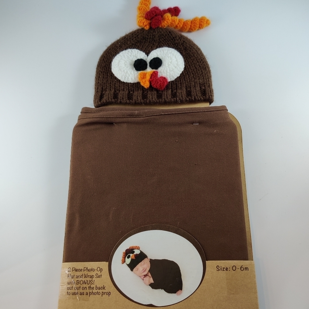 Turkey Swaddle and Hat - Picture 1 of 5